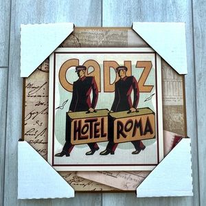 Wooden Wall Art Decor Hotel Roma Italy